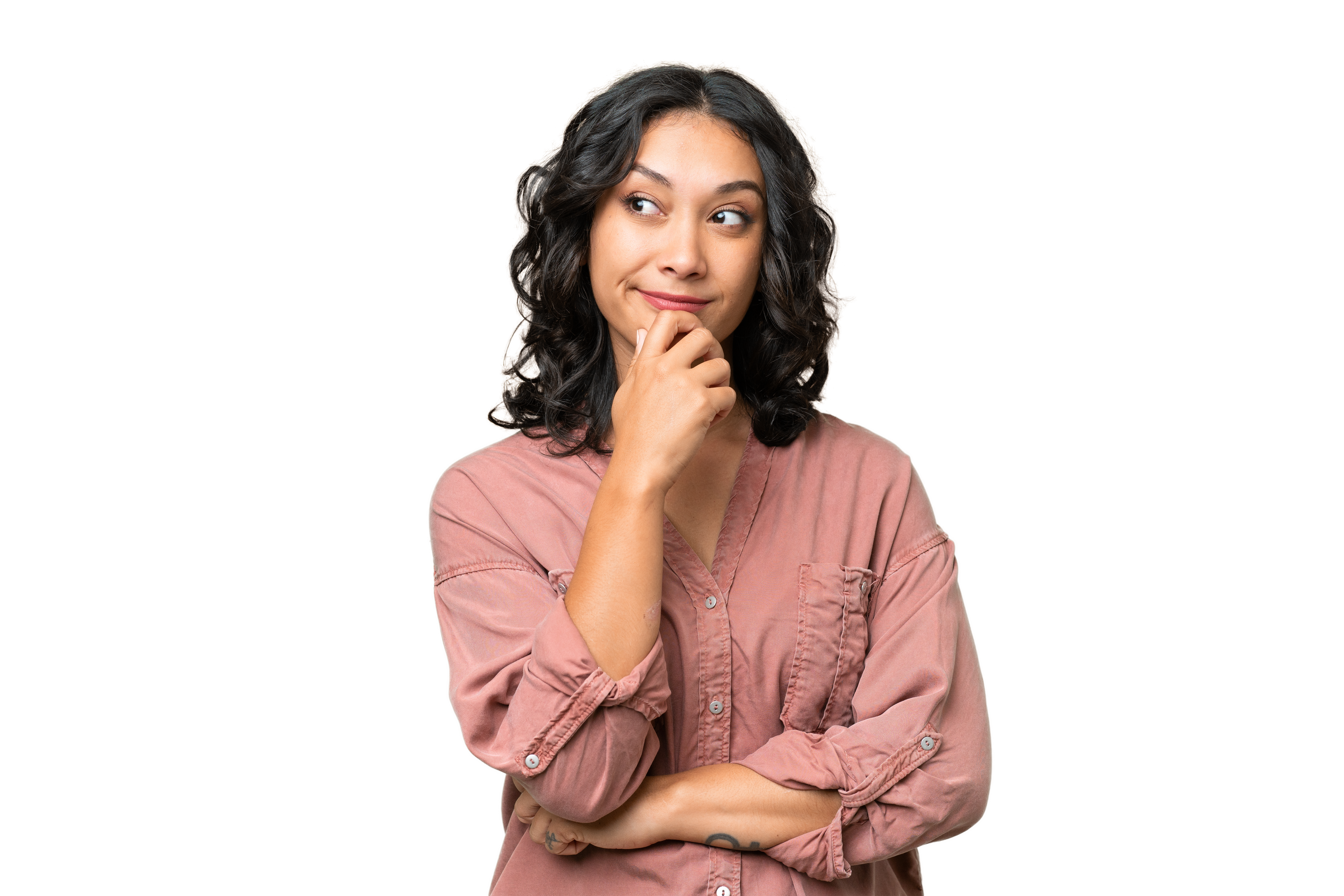 image of woman thinking