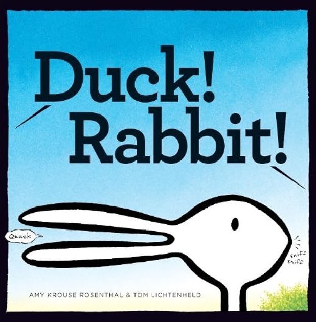 image of the book cover of Duck! Rabbit!